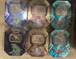 3 x Triple Whammy Collector Sealed Tins (Complete Tin Set) Pokemon TCG - Image 1