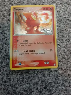 Pokemon Reverse Holo Stamp Slugma 77/109 EX Team Rocket Returns - Image 3