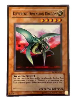 YUGIOH Different Dimension Dragon DCR-EN015 Super Rare Light-played LP - Image 1