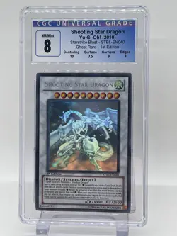 Shooting Star Dragon 1st Edition Ghost Rare CGC 8 2010 STBL-EN040 Yu-Gi-Oh! Card - Image 1