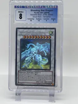 Shooting Star Dragon 1st Edition Ghost Rare CGC 8 2010 STBL-EN040 Yu-Gi-Oh! Card - Image 2