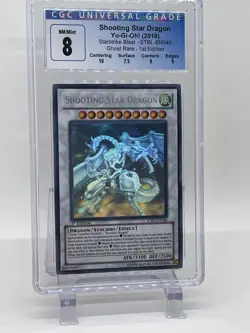 Shooting Star Dragon 1st Edition Ghost Rare CGC 8 2010 STBL-EN040 Yu-Gi-Oh! Card - Image 3