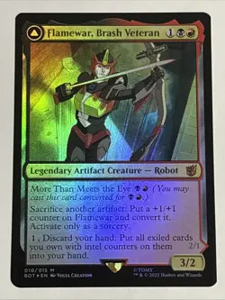 MTG Universes Beyond: Transformers Flamewar, Brash Veteran Foil 010/015 NM - Image 1