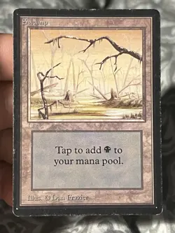 MTG - Swamp (A, B, & C) - Beta Edition - MP - Image 1