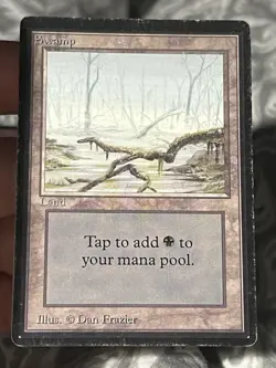 MTG - Swamp (A, B, & C) - Beta Edition - MP - Image 5