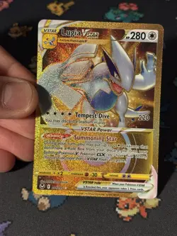 Pokemon Cards Lugia VSTAR 211/195 Gold Secret Rare Silver Tempest - (NM) - Image 2