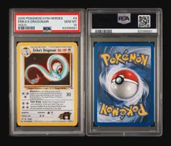 2000 POKEMON GYM HEROES HOLO #4 ERIKA'S DRAGONAIR PSA 10 - Image 2