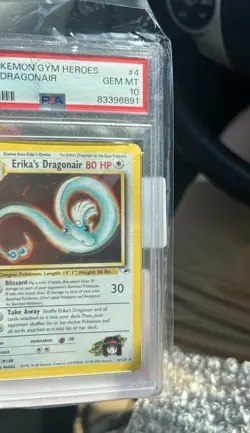 2000 POKEMON GYM HEROES HOLO #4 ERIKA'S DRAGONAIR PSA 10 - Image 4