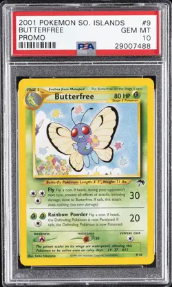 2001 POKEMON SOUTHERN ISLANDS PROMO #9 BUTTERFREE PSA 10 - Image 1