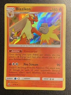 Blaziken Holo 6/70 Pokemon TCG SWSH Dragon Majesty Holo Rare NM - Image 1