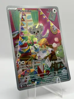 Minccino Pokemon TCG Temporal Forces Full Art IR Illustration Rare 182/162 - Image 2