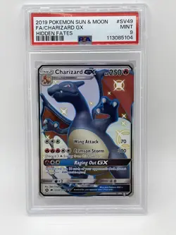 Pokemon Charizard GX SV49/SV94 PSA 9 Mint Sun & Moon Hidden Fates 2019 Full Art - Image 3