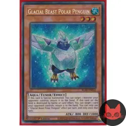 Yugioh Glacial Beast Polar Penguin BLAR-EN032 Secret Rare 1st Edition NM - Image 1