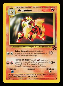 Arcanine 6 WOTC Black Star Promo Pokemon Card - Image 1