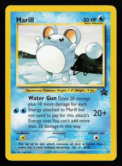 Marill 29 WOTC Black Star Promo Pokemon Card - Image 1