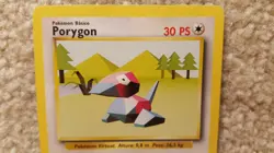 1999 Pokemon Card Base Set Porygon 39/102 Portuguese Version Edition - Image 2