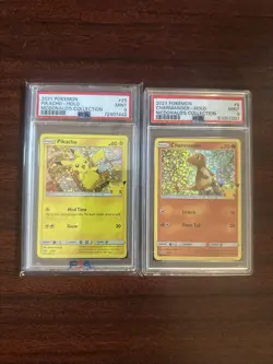 2021 Pokemon Pikachu/Charmander McDonald's Collection #25/9 PSA 9 Mint - Image 1