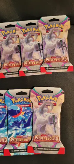 11 Lot Paldea Evolved Pokemon TCG Scarlet & Violet Blister Pack New Karp Collect - Image 5