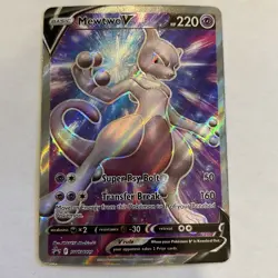 Pokemon GO Mewtwo V SWSH229 Black Star Promo Holo Ultra Rare TCG NM - Image 1