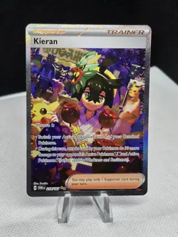 2024 Pokemon Twilight Masquerade KIERAN 218/167 Special Illustration Rare - Image 1