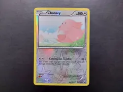 Pokemon - Chansey 81/108 Reverse Holo Common Black & White Dark Exploreres - Image 1