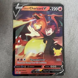Pokemon TCG Lance's Charizard V SWSH133 Celebrations Promo Card - Image 1