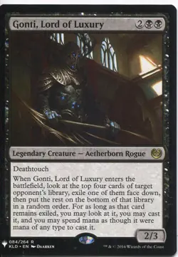 Magic The Gathering MTG Mystery Pack Card Gonti, Lord of Luxury - Image 1