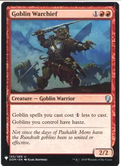 Magic The Gathering MTG Mystery Pack Card Goblin Warchief - Image 1