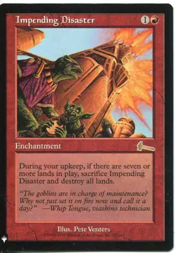 Magic The Gathering MTG Mystery Pack Card Impending Disaster - Image 1