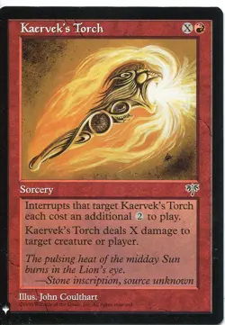 Magic The Gathering MTG Mystery Pack Card Kaervek's Torch - Image 1