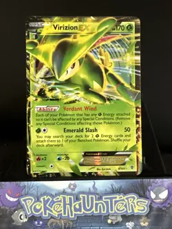 Pokemon Card Virizion EX 9/101 Plasma Blast Ultra Rare Half Art L/P - Image 1
