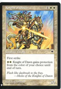 Magic The Gathering MTG Mystery Pack Card Knight of Dawn - Image 1