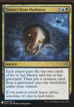 Magic The Gathering MTG Mystery Pack Card Extract from Darkness - Image 1