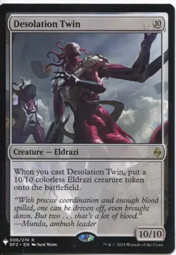 Magic The Gathering MTG Mystery Pack Card Desolation Twin - Image 1