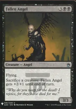 Magic The Gathering MTG Mystery Pack Card Fallen Angel - Image 1