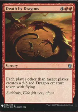 Magic The Gathering MTG Mystery Pack Card Death by Dragons - Image 1