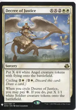 Magic The Gathering MTG Mystery Pack Card Decree of Justice - Image 1