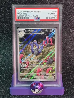 Wugtrio 224/091 Illustration Rare PSA 10 Illustration Rare 2024 Pokemon - Image 1