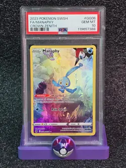 PSA 10 Manaphy - GG06/GG70 - Crown Zenith - Galarian Gallery Graded Pokemon - Image 1