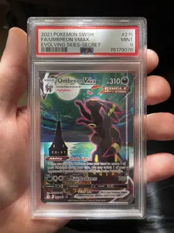 PSA 9 MINT Umbreon Vmax Evolving Skies Alternate Art Holo Pokemon 215/203 - Image 1
