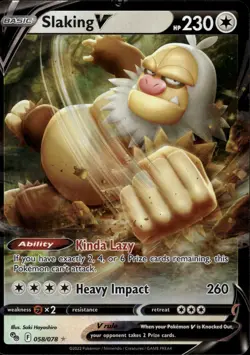 Slaking V Ultra Rare Pokemon GO 058/078 NM - Image 1