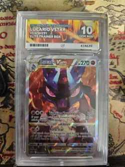 ACE GEM MINT 10 - Lucario VSTAR - SWSH291 - CROWN ZENITH - Pokemon TCG - Image 1