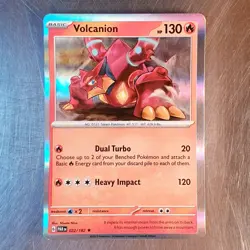 2023 Pokemon Scarlet Violet Paradox Rift HOLO Rare Volcanion Card 022/182 - Image 1