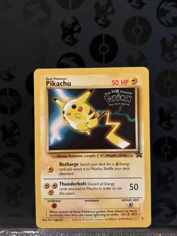 Pokemon TCG - PIKACHU - #4 - STAMPED PROMO - 1999 POKEMON FIRST MOVIE WB - MP - Image 1