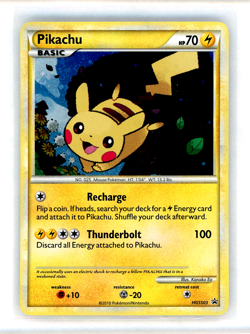 Pokemon TCG card Pikachu HGSS03 Black Star Promo Holo NM Swirl 🌀 - Image 1