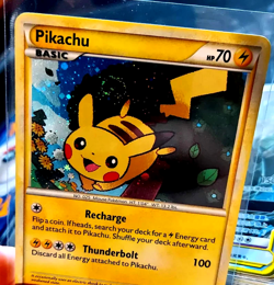 Pokemon TCG card Pikachu HGSS03 Black Star Promo Holo NM Swirl 🌀 - Image 2