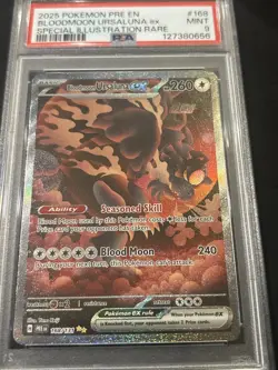 Pokemon TCG Bloodmoon Ursaluna EX Prismatic Evolutions Holo Card 168/131 PSA 9 - Image 2