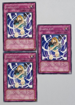 YuGiOh TCG 2 x 1st 1 x Unlimited Karma Cut SOI-EN053 Rare Shadow of Infinity LP - Image 1