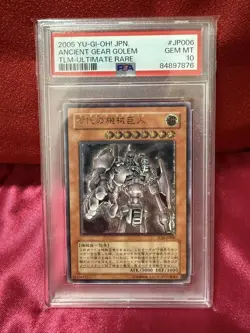 YuGiOh Ancient Gear Golem TLM Ultimate Rare PSA10 1st Edition Japan - Image 1