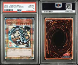 YuGiOh Blue Eyes White Dragon Ukiyo e Art 25th Quarter Century PSA10 - Image 3
